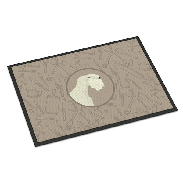 Carolines Treasures 18 x 27 in. Sealyham Terrier in the Kitchen Indoor or Outdoor Mat CK2208MAT - main